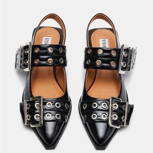 Steve Madden Graya Black Patent Flats Size 8